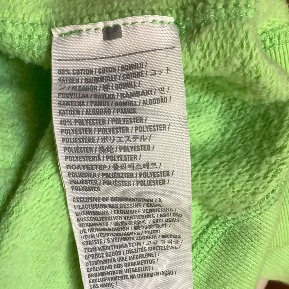 Hollister Full Zip Hooded Sweatshirt Cotton Blend Light Green Size M - Picture 3 of 4